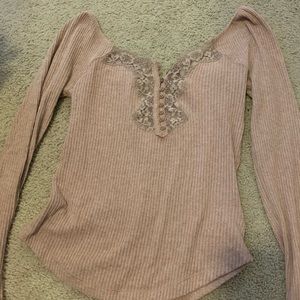 Free people lace detailed long sleeve